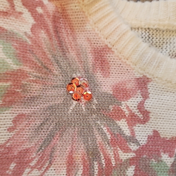 VINTAGE Floral Patterned Sweater - Picture 3 of 7